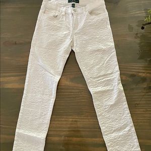 White textured skinny jeans- Ralph Lauren EUC